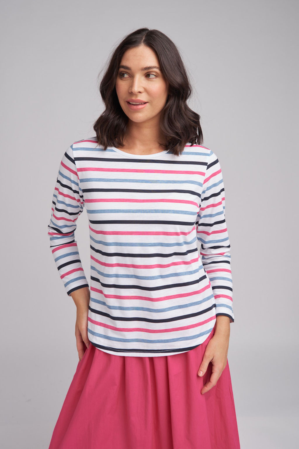 3264 Multi Stripe Tee