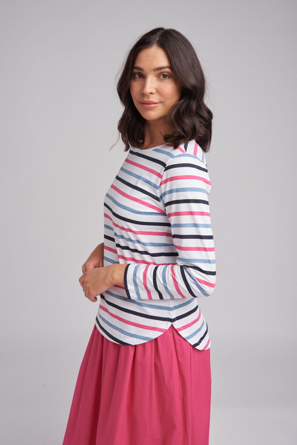 3264 Multi Stripe Tee