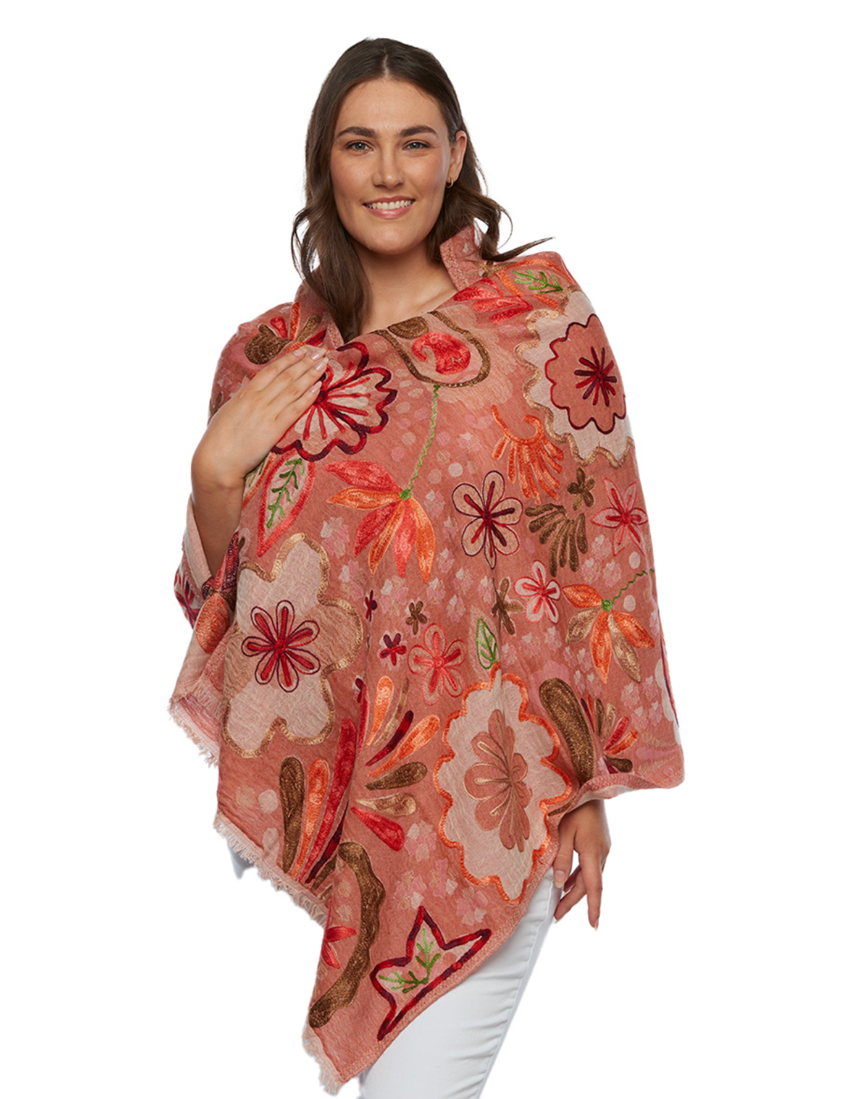 CP Embroidered Wool Shawl